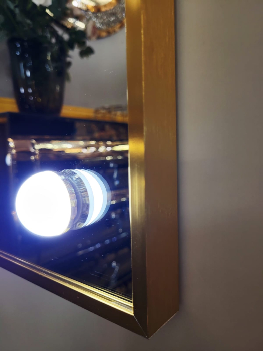 Oglindă profesională machiaj 098-10 S LED, ramă aluminiu arcuită, 3 temperaturi lumină, 70x90 cm [2]