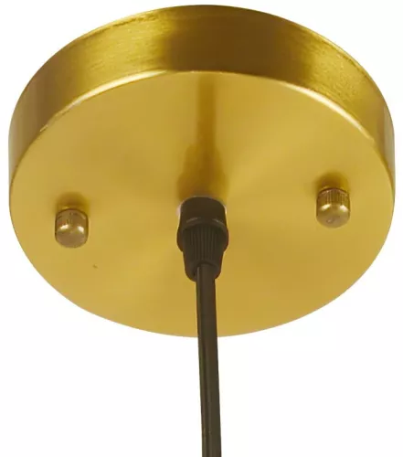 Pendul 1118/1CP aurie din alamă cu glob alb mat și inel oval – lumină și rafinament modern [4]
