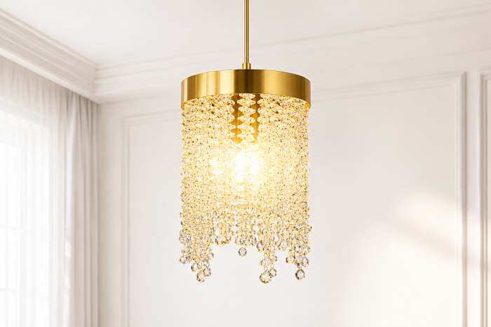 Pendul 6116/1 – design modern din metal și sticlă, finisaj auriu sau argintiu lucios [2]