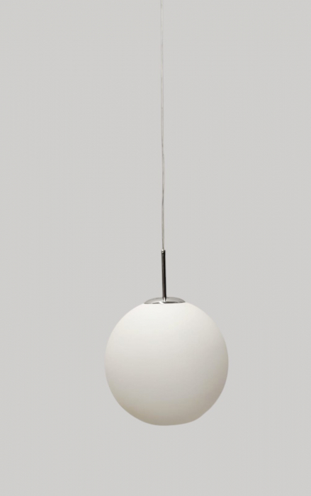 Pendul suspendat 8001/300, abajur alb mat Ø30 cm, finisaj elegant crom sau auriu [2]