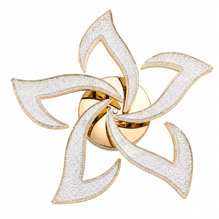 Plafonieră LED 3101/5 120W Aurie cu Telecomandă și Design Floral [2]