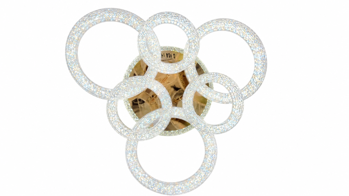 Plafonieră LED aurie 3111/3+3, 240W, diametru 60 cm [2]