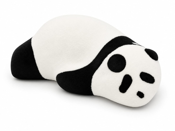 Scaun Panda 11242 alb-negru plușat [3]