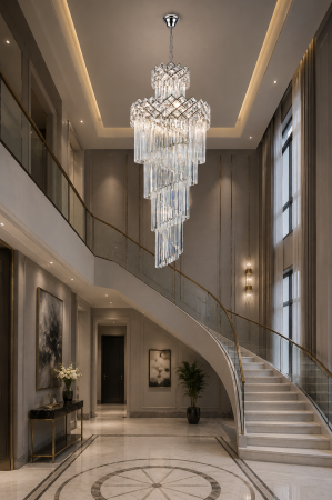 LUSTRE - Candelabru Luxury 88158 cu Cristale K9 Auriu/Crom 60x180 cm