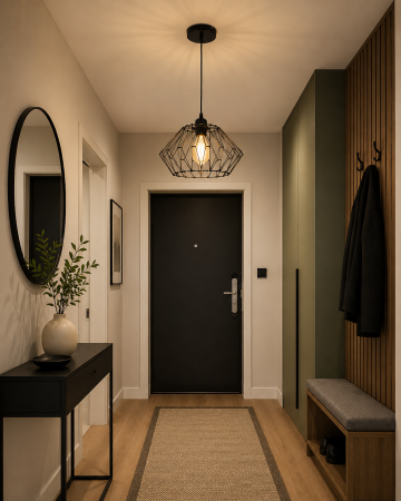 LUSTRE - Lustra 1010 – lampă suspendată negru perlat, design modern, disponibilă în 3 dimensiuni