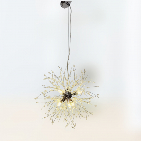 PENDULE - Lustră 2403/350 CH Modernă din Metal și Acril – 6 LED-uri G9, Crom Elegant