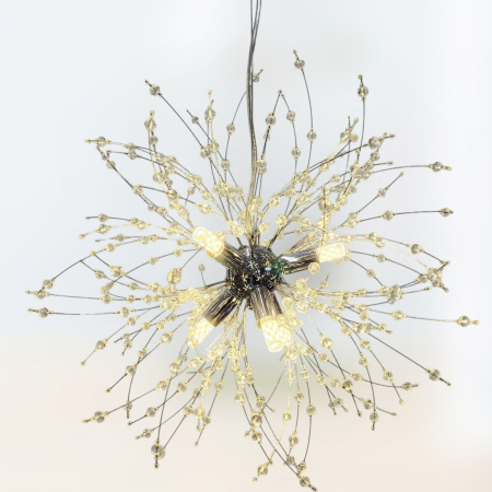 Lustră 2403/350 CH Modernă din Metal și Acril – 6 LED-uri G9, Crom Elegant [2]