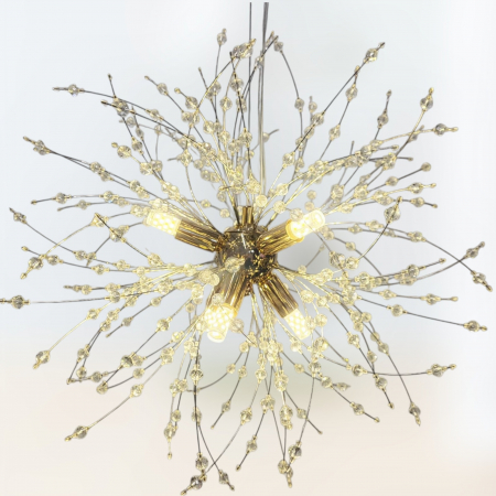 Lustră 2403/350 GD Modernă din Metal Auriu și Acril – 6 LED-uri G9 Incluse, Diametru 35 cm [2]
