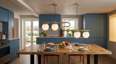 LUSTRE - Lustra suspendata 2617/4 aurie cu globuri mate L85 cm