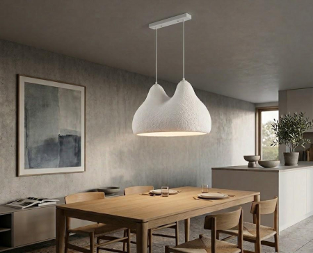 LUSTRE - Lustră 6606/2D alb mat cu design organic minimalist
