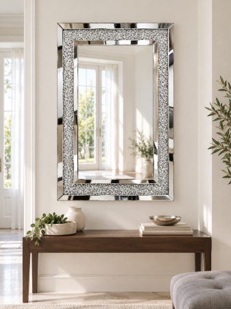 Oglinzi - Oglindă decorativă DF1280 cu cristale, 120 x 80 cm – DaVinci Home