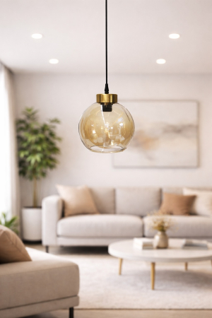 PENDULE - pendul-2371-1B-sticla-aurie-glob-20cm