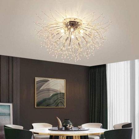 Plafonieră 2403/500 LED 5xG9, 50 cm, Temperatură reglabilă 3000-4000-6500K, Metal Argintiu & Acril [2]