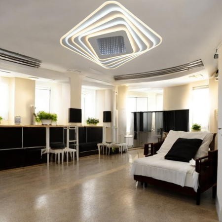 APLICE SI PLAFONIERE - Plafonieră LED C11 cu telecomandă, iluminare ajustabilă, design pătrat modern, 40 cm / 50 cm