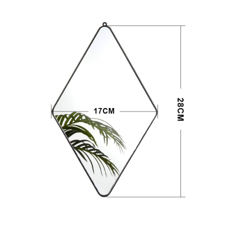 Set oglinzi decorative romb LX4, metal argintiu, 28×17 cm, 4 piese [1]