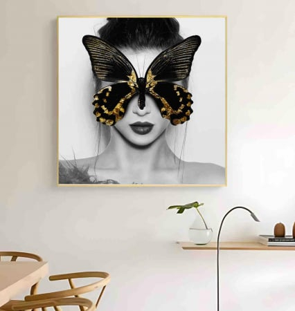 TABLOURI - Tablou Portret Artistic cu Fluture
