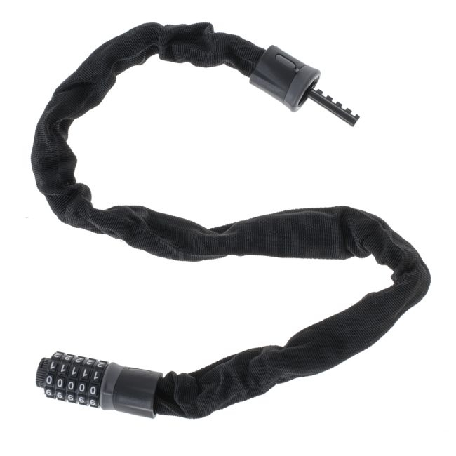Antifurt bicicleta, Dispozitiv de blocare biciclete, Cifru cu 5 digits, lungime 90cm, culoare Neagra [3]