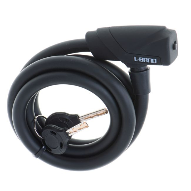 Antifurt bicicleta, Dispozitiv de blocare biciclete, spiralat, cu cheie, lungime 150cm, culoare Neagra [2]