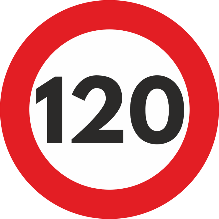 Autocolant Sticker "Limita Viteza" Reflectorizant - 120km/h [2]