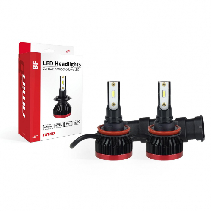 Becuri auto LED BF Series AMiO compatibil H8 / H9 / H11, destinat competitiilor auto sau off-road [1]