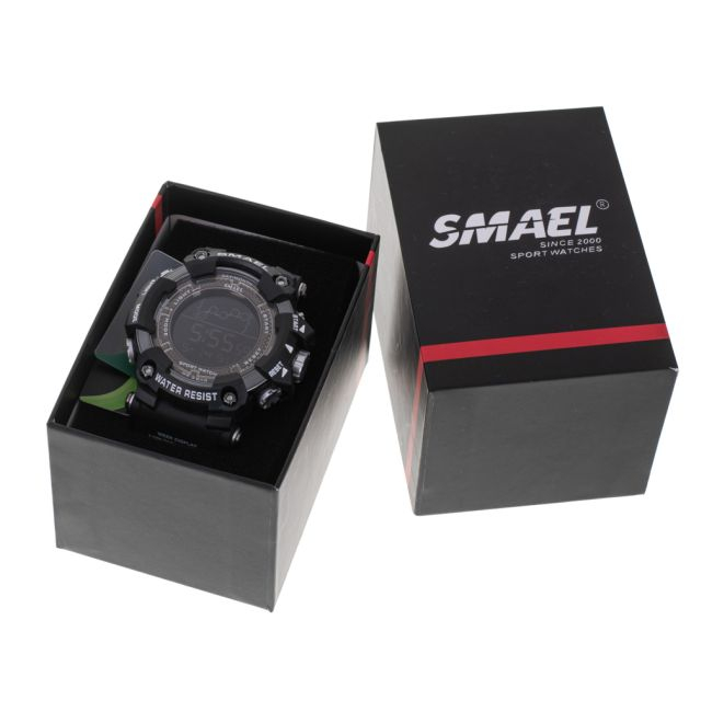 Ceas Militar pentru barbati, SMAEL, impermeabil, afisaj LED, culoare Negru [2]