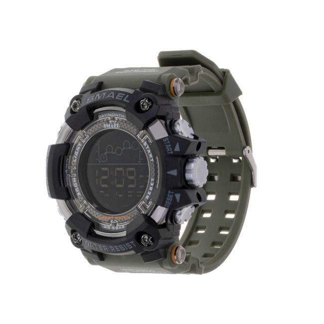 Ceas Militar pentru barbati, SMAEL, impermeabil, afisaj LED, culoare Verde [6]