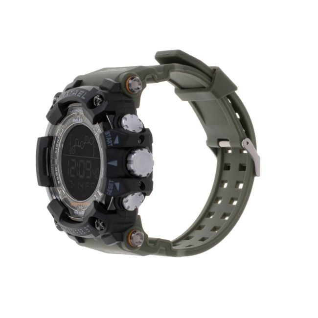 Ceas Militar pentru barbati, SMAEL, impermeabil, afisaj LED, culoare Verde [5]