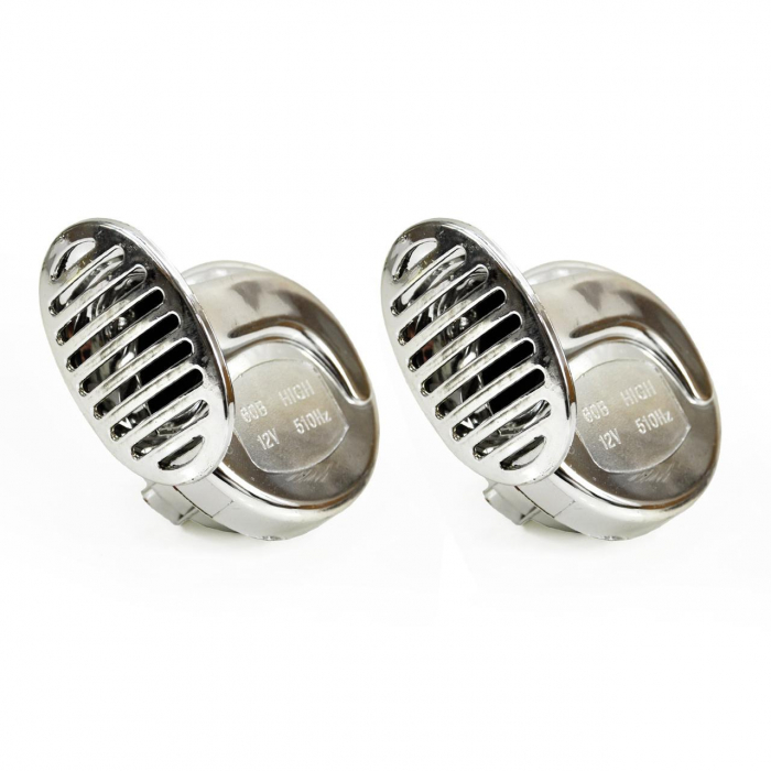 Claxon auto cromat 12V 2 buc CHR-01 [3]