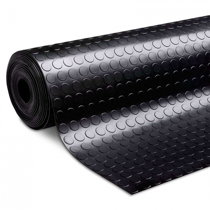 Covor Antiderapant din Cauciuc, Linoleum din Cauciuc pentru Protectie Podea Auto - model CIRCLE [1]