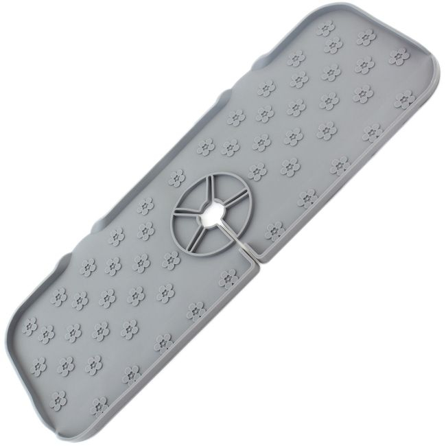 Covoras din silicon anti-picurator pentru lavoare, dimensiune 36,5 x 14 cm, culoare Gri [3]