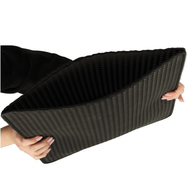 Covoras impermeabil pentru litiera pisici, dimensiune 40 x 60 cm, dublu strat, culoare Neagra [3]
