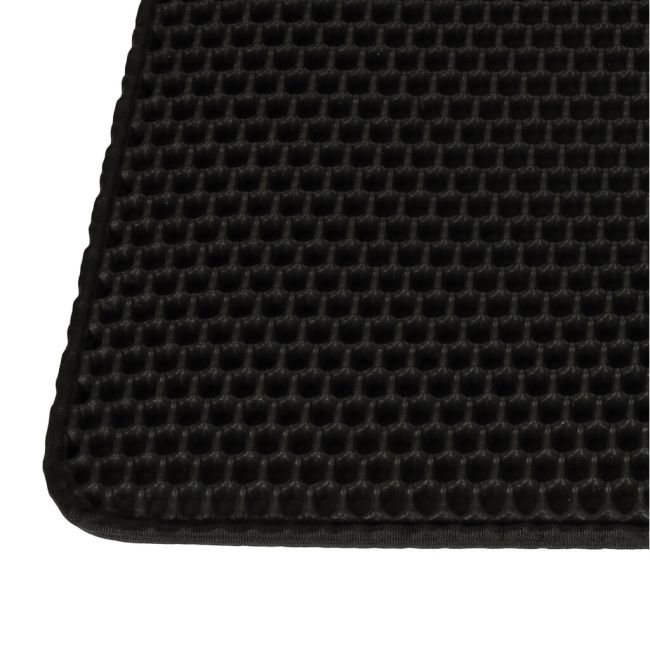 Covoras impermeabil pentru litiera pisici, dimensiune 40 x 60 cm, dublu strat, culoare Neagra [5]