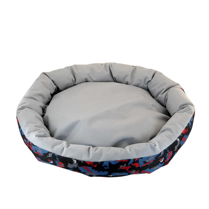 Culcus din material impermeabil pentru caine/pisica, model Camuflaj, 77 cm [3]