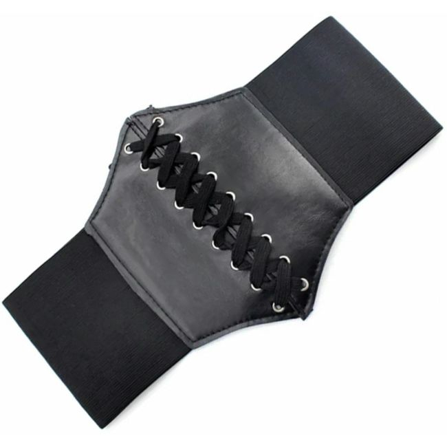 Curea Neagra de tip "corset" cu siret, pentru modelare talie, marime S [4]
