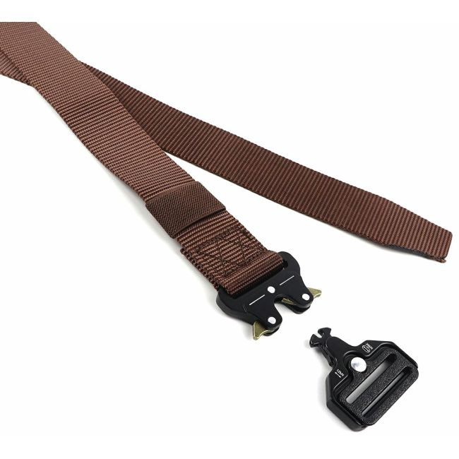 Curea Tactica pentru pantaloni, culoare Maro cu catarama Neagra [5]
