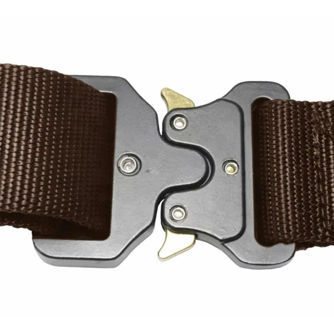 Curea Tactica pentru pantaloni, culoare Maro cu catarama Neagra [2]