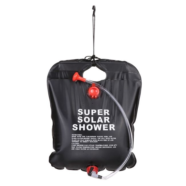 Dus solar suspendat pentru camping sau plaja, capacitate 20l, culoare Neagra [4]
