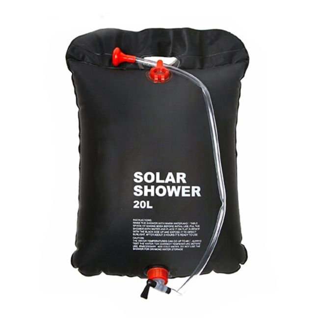 Dus solar suspendat pentru camping sau plaja, capacitate 20l, culoare Neagra [3]