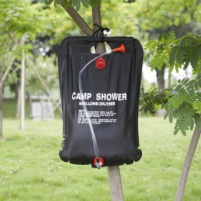 Dus solar suspendat pentru camping sau plaja, capacitate 20l, culoare Neagra [1]