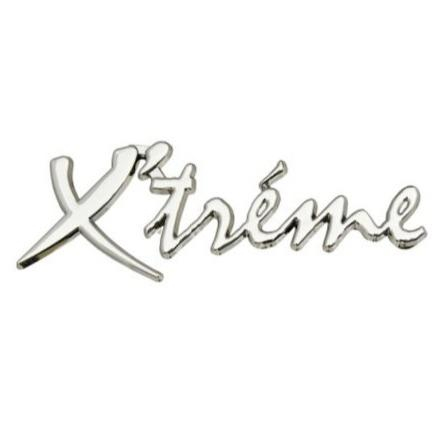 Emblema auto metalica, autoadeziva, model "X’TREME", finisaj Crom, dimensiune, 15 x 3 cm [1]