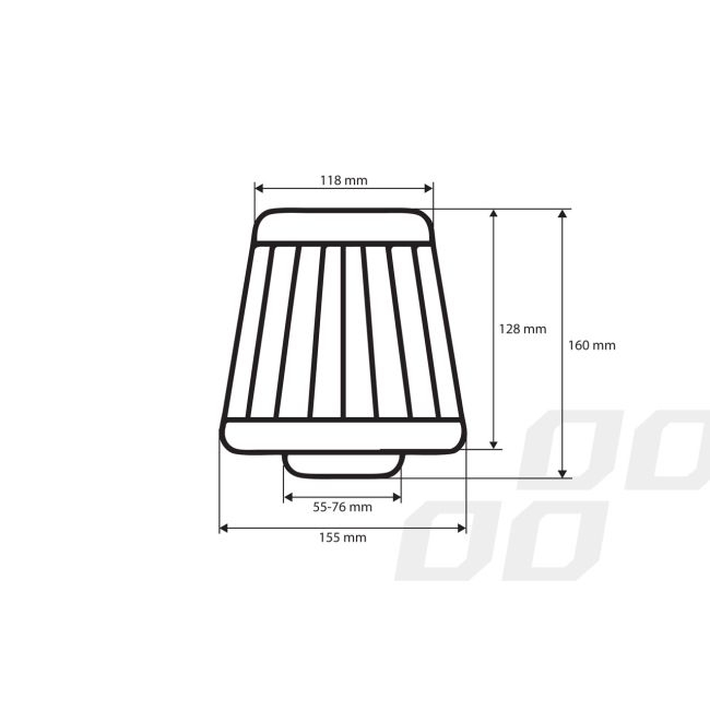 Filtru de aer conic rosu cu 3 adaptoare [3]
