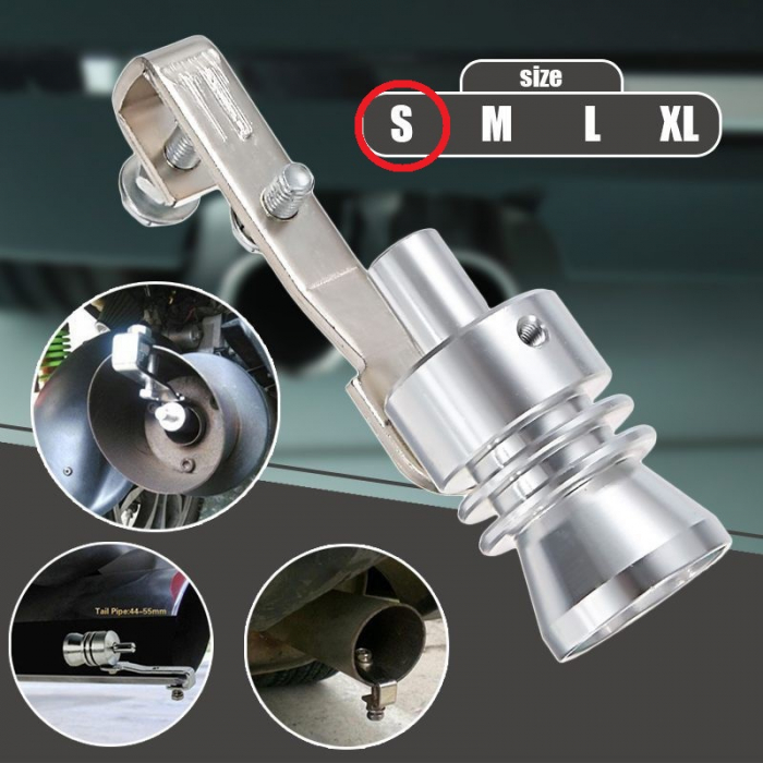 Fluier din aluminiu pentru toba marime S, compatibil cu motoare intre 1000 - 1600 cc [2]