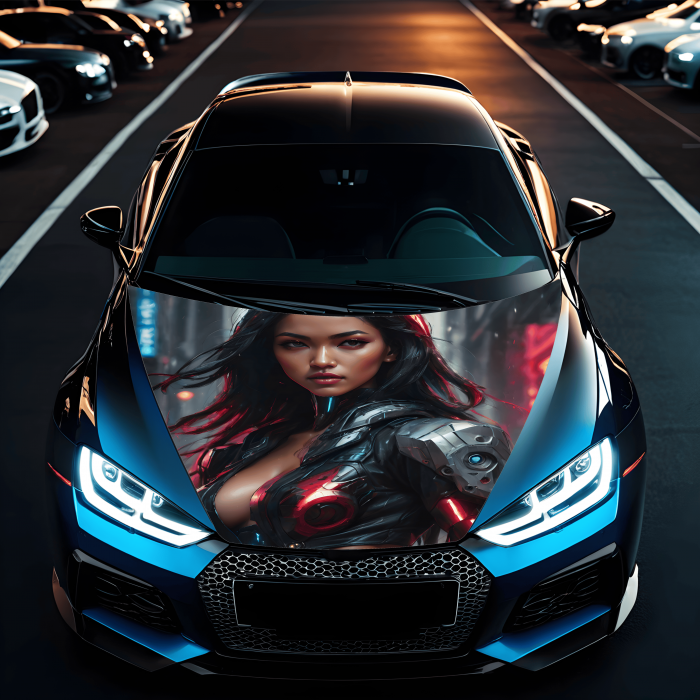 Folie Capota Auto "Hood Art" rezistenta la exterior, marime L (180 x 130cm) - Cod: AVX-CAPOTA-001L [1]