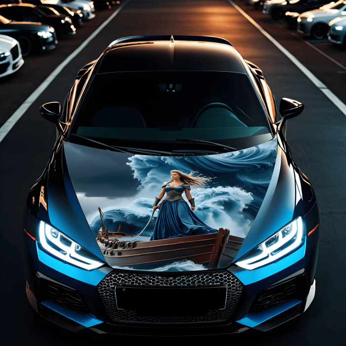 Folie Capota Auto "Hood Art" rezistenta la exterior, marime L (180 x 130cm) - Cod: AVX-CAPOTA-013L [1]