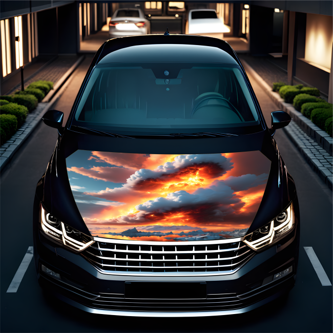 Folie Capota Auto "Hood Art" rezistenta la exterior, marime L (180 x 130cm) - Cod: AVX-CAPOTA-024L [4]