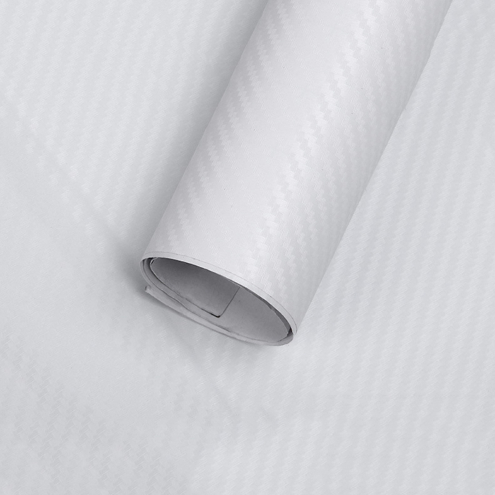 Folie colantare auto Carbon 3D - Alb (3m x 1,27m) [1]