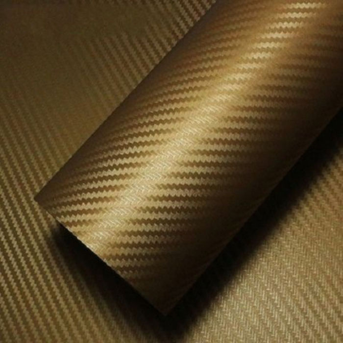 Folie colantare auto Carbon 3D - Gold (3m x 1,27m) [3]