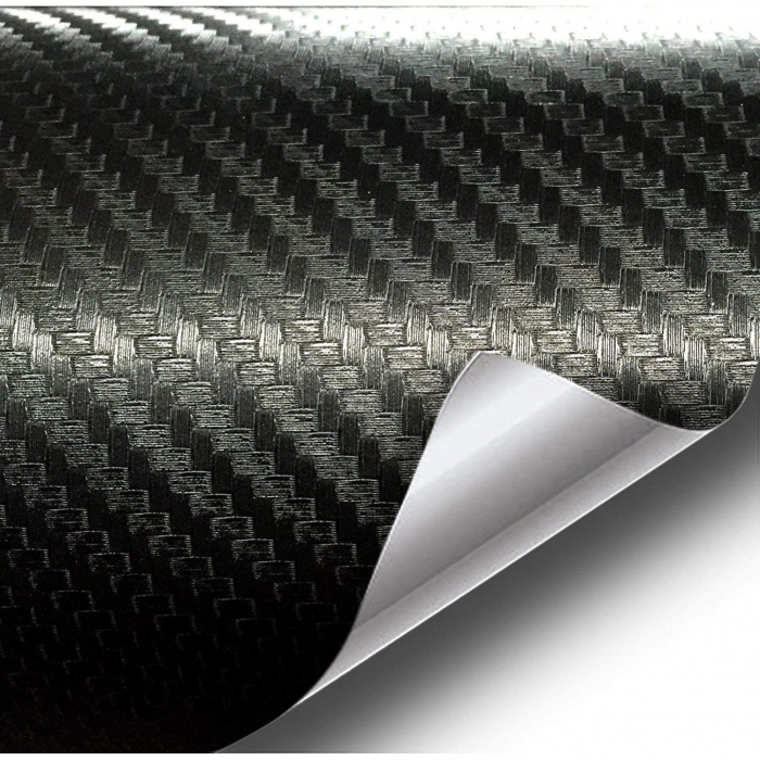 Folie colantare auto Carbon 3D Negru, 3,0m x 1,52m [1]