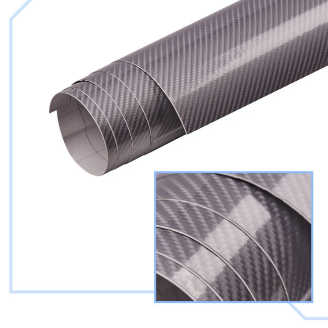 Folie colantare auto Carbon 5D Lacuit Argintiu (3,0m x 1,52m) [3]