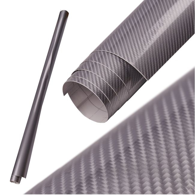Folie colantare auto Carbon 5D Lacuit Argintiu (3,0m x 1,52m) [5]